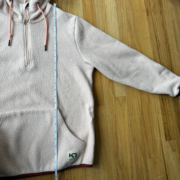 Karitraa Women's Pink 1/2 Zip Pullover Fleece Hoodie Jacket Size M Winter Snow - Picture 11 of 11